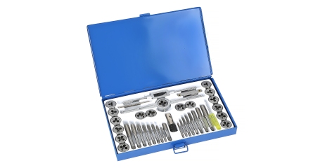 Набор метчиков и плашек Car-Tool CT-W040 (40 предметов, М3-М12, метрическая резьба)