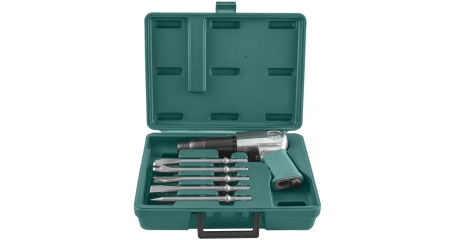 Набор молоток пневматический Jonnesway JAH-6833HK 2100 уд/мин., патрон H10, с насадками, 8 предметов