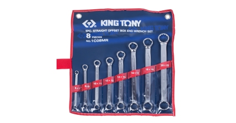 Набор накидных ключей, 6-22 мм 8 предметов KING TONY 1C08MR