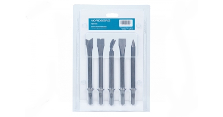 Набор насадок для пневмозубила, 5 шт с шестигранным хвостовиком NP5905