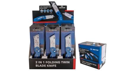 Набор ножей со сменными трапециевидными лезвиями KING TONY 7945-07-S, 19 мм, складных, 12 предметов