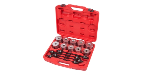 Набор оправок для монтажа и демонтажа сайлентблоков, 34-82 мм, кейс, 24 предмета МАСТАК 110-20024C