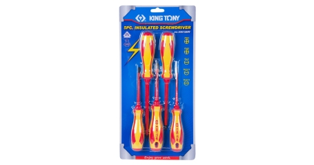 Набор отверток, диэлектрические, 5 предметов  KING TONY 30615MR