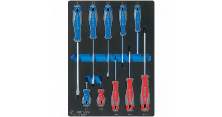 Набор отверток, ложемент, 10 предметов KING TONY 9-31110MRV