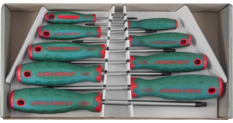 Набор отверток JONNESWAY ANTI SLIP D71T109S. 9 предметов