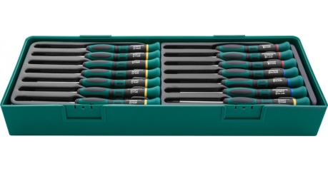 Набор отверток для точной механики в ложементе L-65 мм 14 предметов JONNESWAY D376514LSP