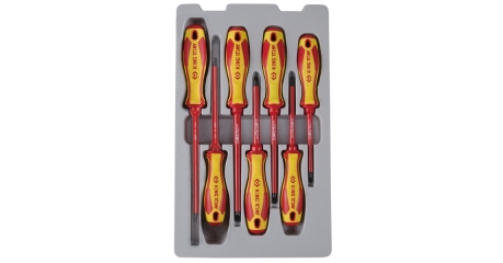 Набор отверток KING TONY 30607MR02, диэлектрические, 7 предметов