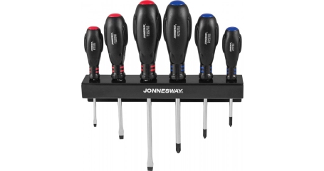 Набор отверток шлиц и крест JONNESWAY Hercules D03PR06S .6 предметов