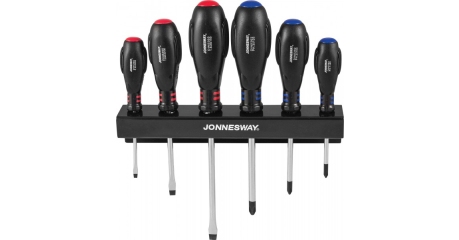 Набор отверток шлиц и крест JONNESWAY Hercules D03PR06S .6 предметов