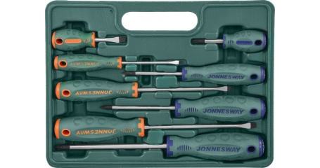 Набор отверток шлиц и крест JONNESWAY D71PP08S .8 предметов