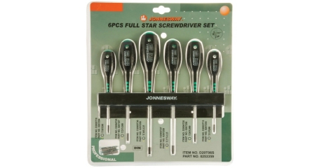 Набор отверток JONNESWAY Torx D20T06S. 6 предметов