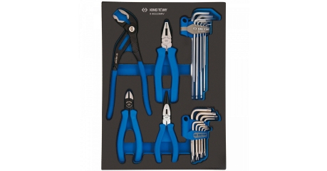 Набор пассатижей, шестигранников и TORX Г-образных, ложемент, 22 предмета KING TONY 9-90222MRV