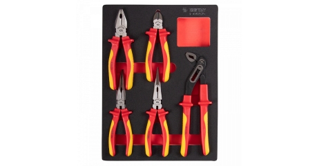 Набор пассатижей и бокорезов диэлектрических KING TONY 9-40605GPV, ложемент, 5 предметов