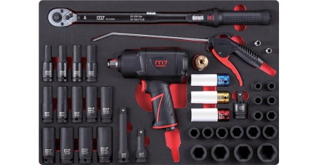 Набор пневмоинструмента 1/2" с принадлежностями, ложемент, 41 предмет MIGHTY SEVEN NC-4255QA