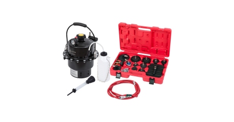 Набор приспособлений для замены тормозной жидкости, 6 л, комплект крышек адаптеров, 17 пр. МАСТАК 102-40005