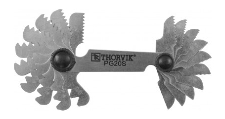 Набор резьбовых шаблонов для наружных резьб Thorvik PG20S