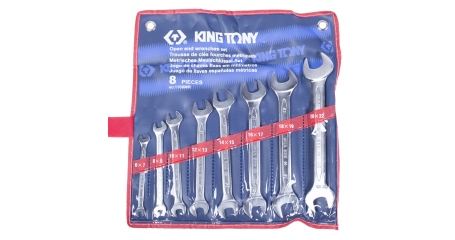 Набор рожковых ключей, 6-22 мм, 8 предметов KING TONY 1108MR