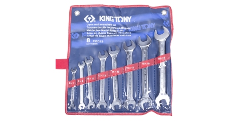 Набор рожковых ключей, 6-22 мм, 8 предметов KING TONY 1108MR