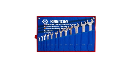 Набор рожковых ключей, 6-32 мм , чехол из теторона, 12 предметов KING TONY 1112MRN