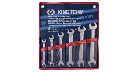 Набор рожковых ключей, 8-19 мм, 6 предметов KING TONY 1106MR01