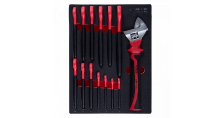 Набор рожковых диэлектрических ключей KING TONY 9-901VE14MRV, 8-24 мм, ложемент, 14 предметов