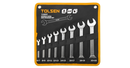 Набор рожковых ключей 6-22 мм 8 предметов TOLSEN TT15891