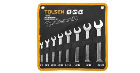 Набор рожковых ключей 6-22 мм 8 предметов TOLSEN TT15891