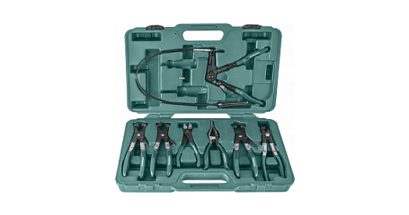 Набор щипцов для демонтажа пружинных хомутов патрубков JONNESWAY AR060024, 7 предметов