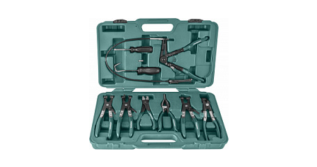 Набор щипцов для демонтажа пружинных хомутов патрубков JONNESWAY AR060024A, 9 предметов