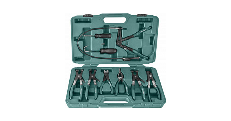Набор щипцов для демонтажа пружинных хомутов патрубков JONNESWAY AR060024A, 9 предметов