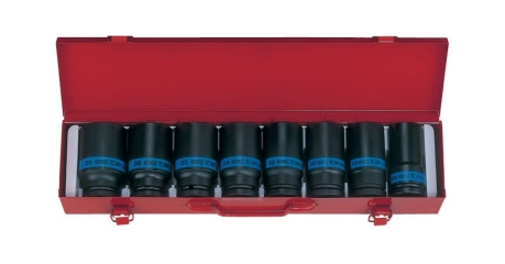 Набор шестигранных ударных глубоких торцевых головок KING TONY 6410MP, 3/4", 26-38 мм, 8 шт