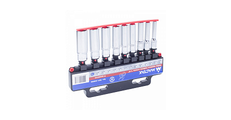 Набор торцевых глубоких головок 1/4", 5-13 мм, 9 предметов МАСТАК 001-2009H