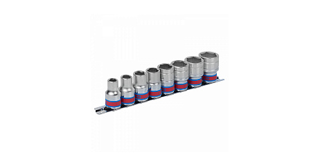 Набор торцевых головок 1/2", шестигранные, 3/8"-7/8", 8 предметов KING TONY 4510SR