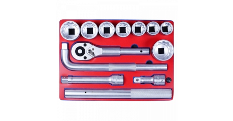 Набор торцевых головок 3/4” с принадлежностями, ложемент, 13 предметов МАСТАК 5-0062213