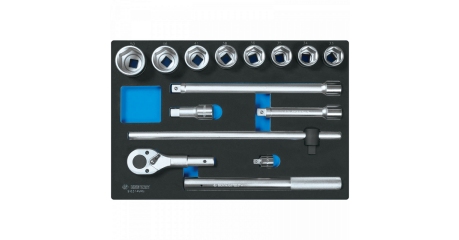 Набор торцевых головок 3/4" с принадлежностями, ложемент, 14 предметов KING TONY 9-6314MRV
