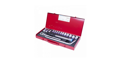 Набор торцевых головок с принадлежностями 1/2", двенадцатигранные, 10-27 мм, 17 предметов KING TONY 4018MR