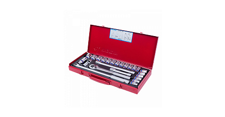 Набор торцевых головок с принадлежностями 1/2", двенадцатигранные, 10-32 мм, 24 предмета KING TONY 4032MR