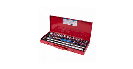 Набор торцевых головок с принадлежностями 1/2", двенадцатигранные, 3/8-1&1/4", 23 предмета KING TONY 4031SR