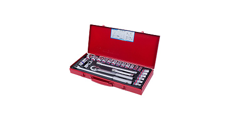 Набор торцевых головок с принадлежностями 1/2", двенадцатигранные, 5/16"-1&1/4", 24 предмета KING TONY 4032SR