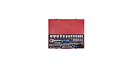 Набор торцевых головок с принадлежностями 1/2", шестигранные, 10-32 мм, 24 предмета KING TONY 4325MR