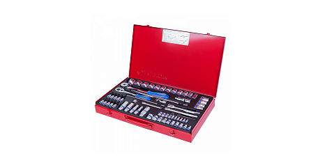 Набор торцевых головок с принадлежностями 1/4"&3/8"&1/2", шестигранные, 4-32 мм, 62 предмета KING TONY 9563MR01