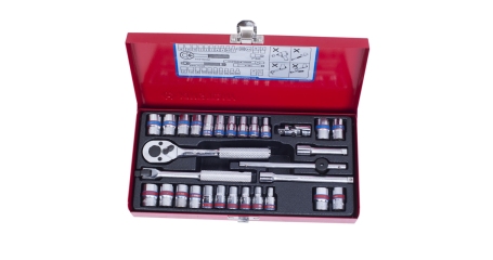 Набор торцевых головок с принадлежностями 1/4