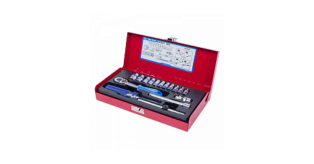 Набор торцевых головок с принадлежностями 1/4", шестигранные, 4-13 мм, 16 предметов KING TONY 2516MR