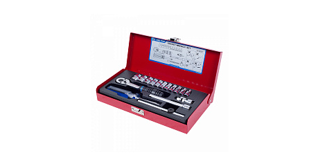 Набор торцевых головок с принадлежностями 1/4", шестигранные, 5/32"-1/2", 16 предметов KING TONY 2516SR