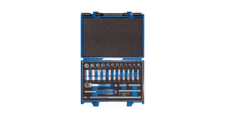 Набор торцевых головок с принадлежностями 1/4", шестигранные, 5/32"-9/16", 31 предмет KING TONY 2331SRV