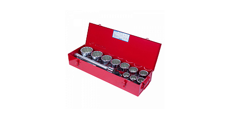 Набор торцевых головок с принадлежностями 1", двенадцатигранные, 36-80 мм, 14 предметов KING TONY 8015MR