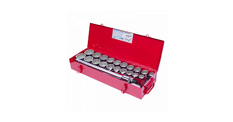 Набор торцевых головок с принадлежностями 3/4", двенадцатигранные, 22-50 мм, 1"-2", 24 предмета KING TONY 6224CR