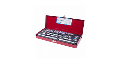 Набор торцевых головок с принадлежностями 3/8", шестигранные, 6-22 мм, 22 предмета KING TONY 3523MR