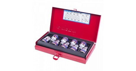 Набор торцевых насадок 1/2" TORX, Т20-Т60 мм, L = 60 мм, 9 предметов KING TONY 4109PR