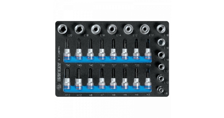 Набор торцевых насадок и головок 1/2